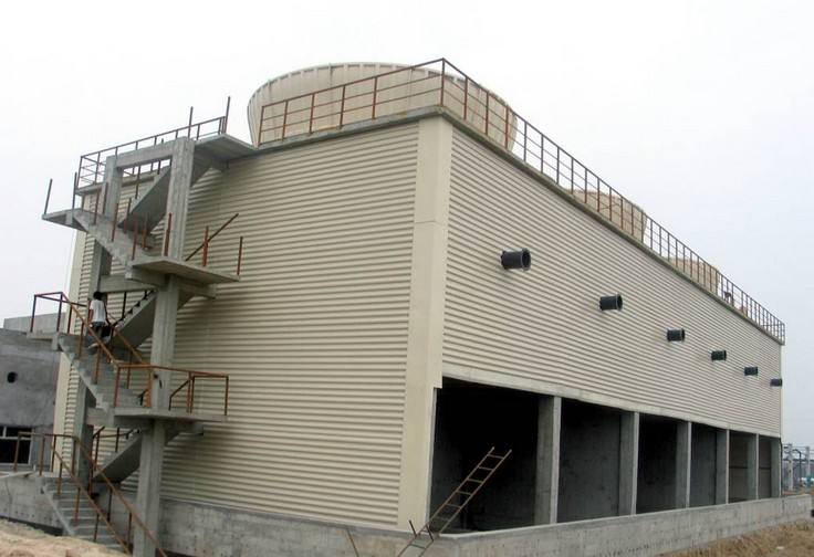 混（hún）凝土結構冷卻塔施工現場圖（tú）